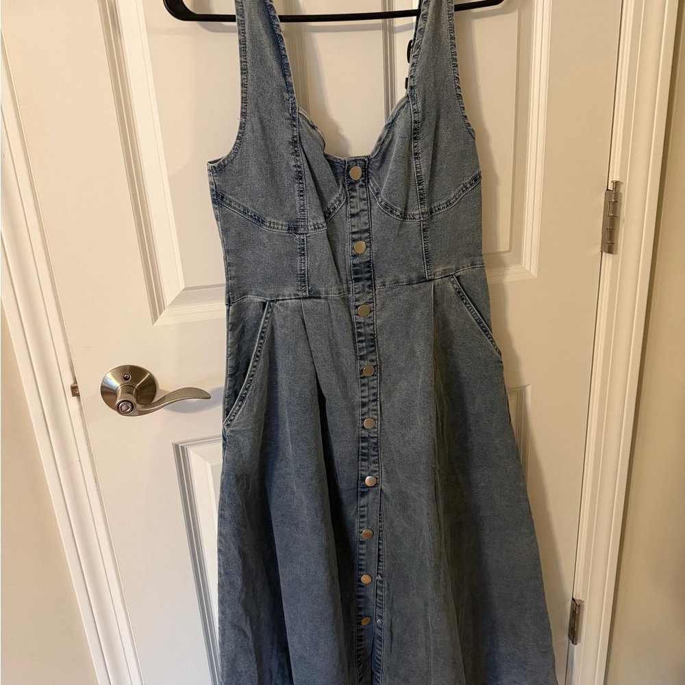Blue Denim Button-Down Dress - Picture 5 of 5